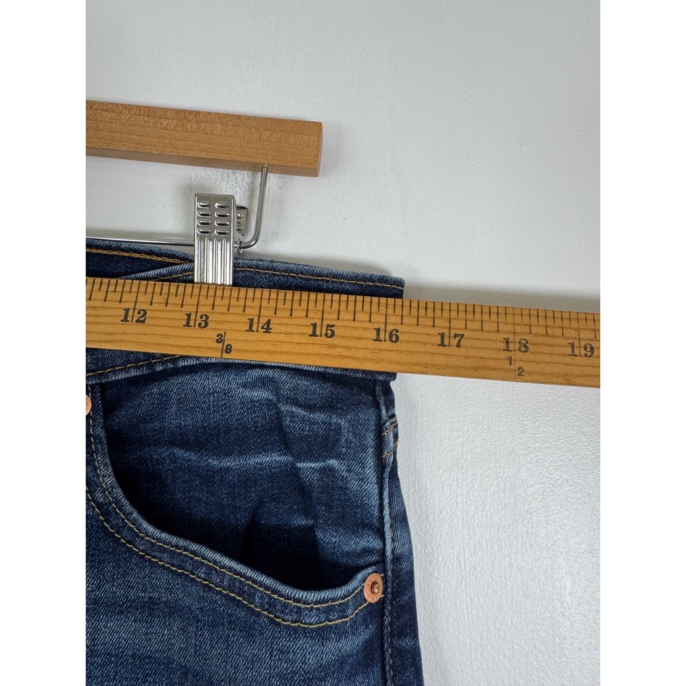 Classic Levi's 513 Mens 31x32 Slim Straight Jeans Blue Medium Wash Stretch Denim - Picture 5 of 10